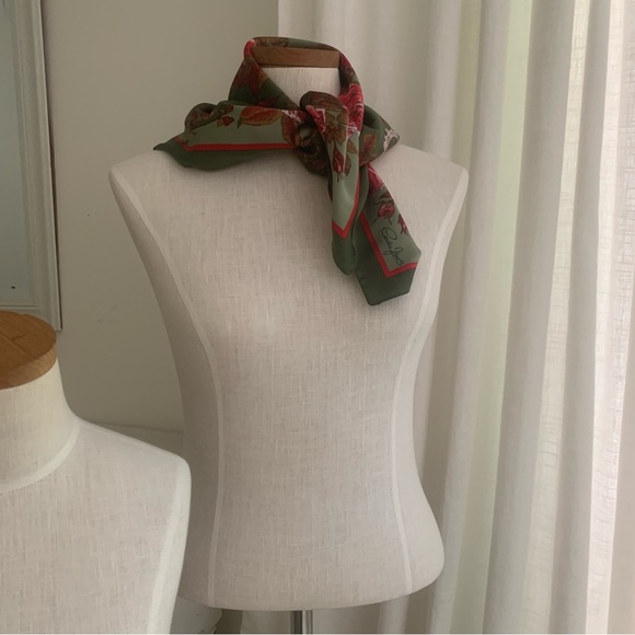 Cornelia James Vintage Rose Silk Scarf - Picture 2 of 15